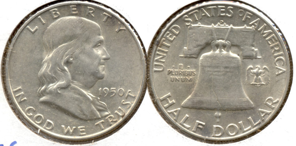 1950-D Franklin Half Dollar AU-50 x