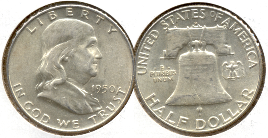 1950-D Franklin Half Dollar AU-50 z
