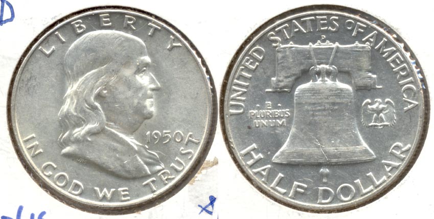 1950-D Franklin Half Dollar AU-55 a