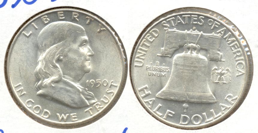 1950-D Franklin Half Dollar AU-55 c