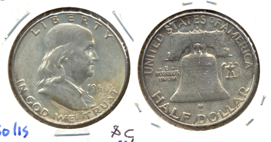 1950-D Franklin Half Dollar AU-55 d