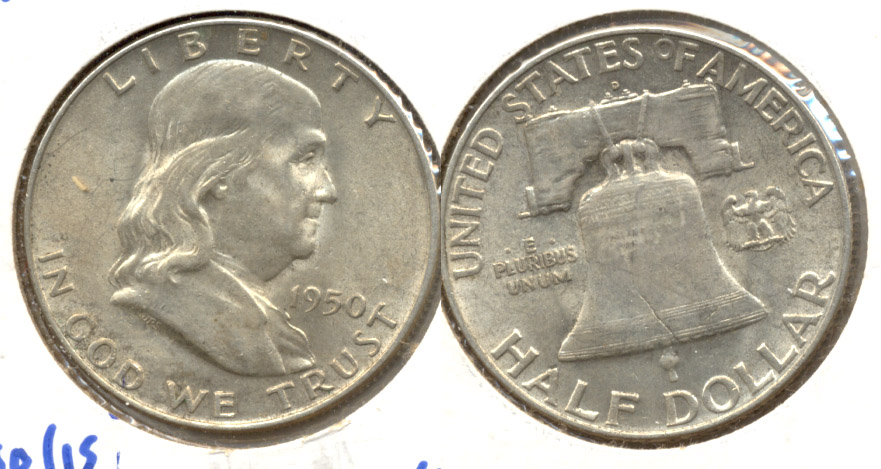 1950-D Franklin Half Dollar AU-55 e
