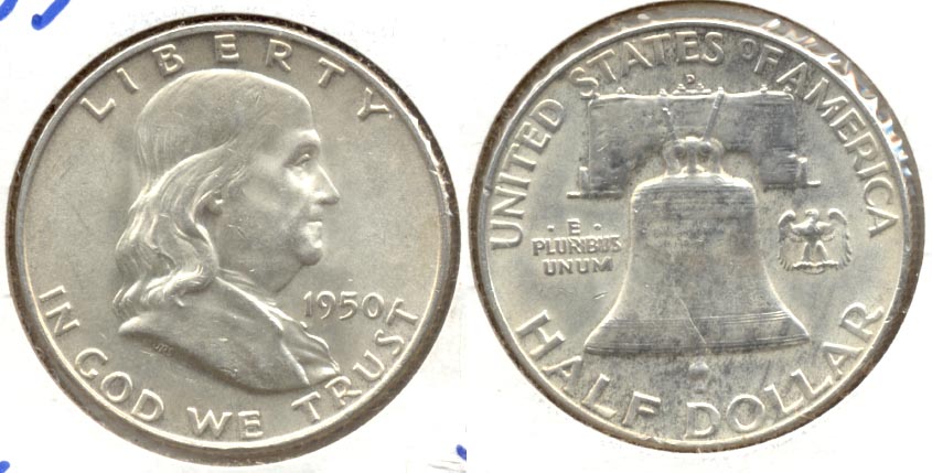 1950-D Franklin Half Dollar MS-60