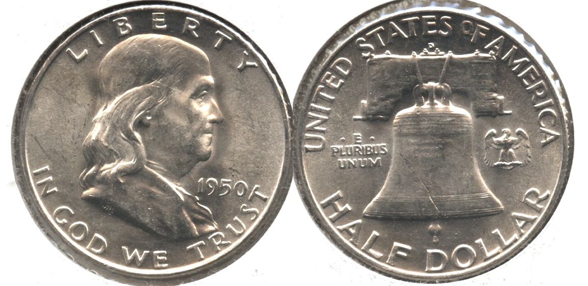 1950-D Franklin Half Dollar MS-60 #d