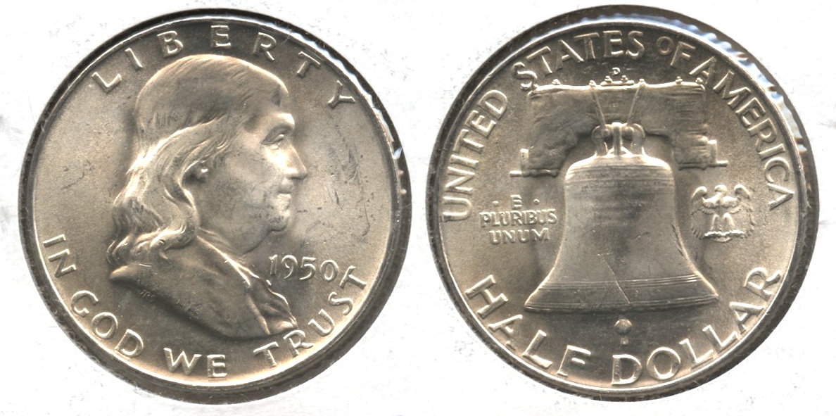 1950-D Franklin Half Dollar MS-60 #f