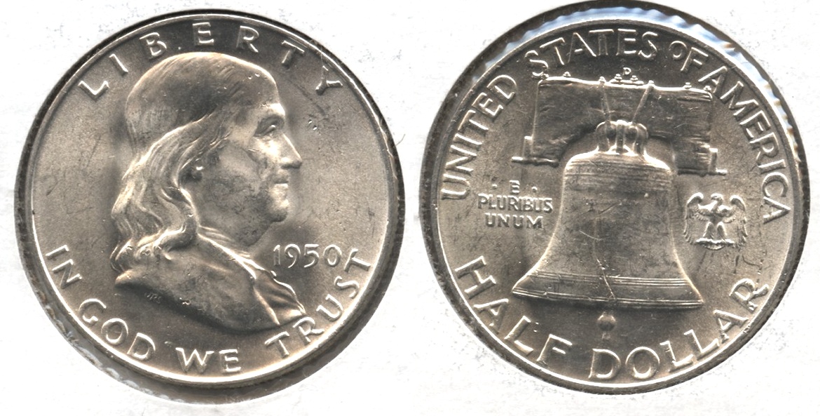 1950-D Franklin Half Dollar MS-60 #g