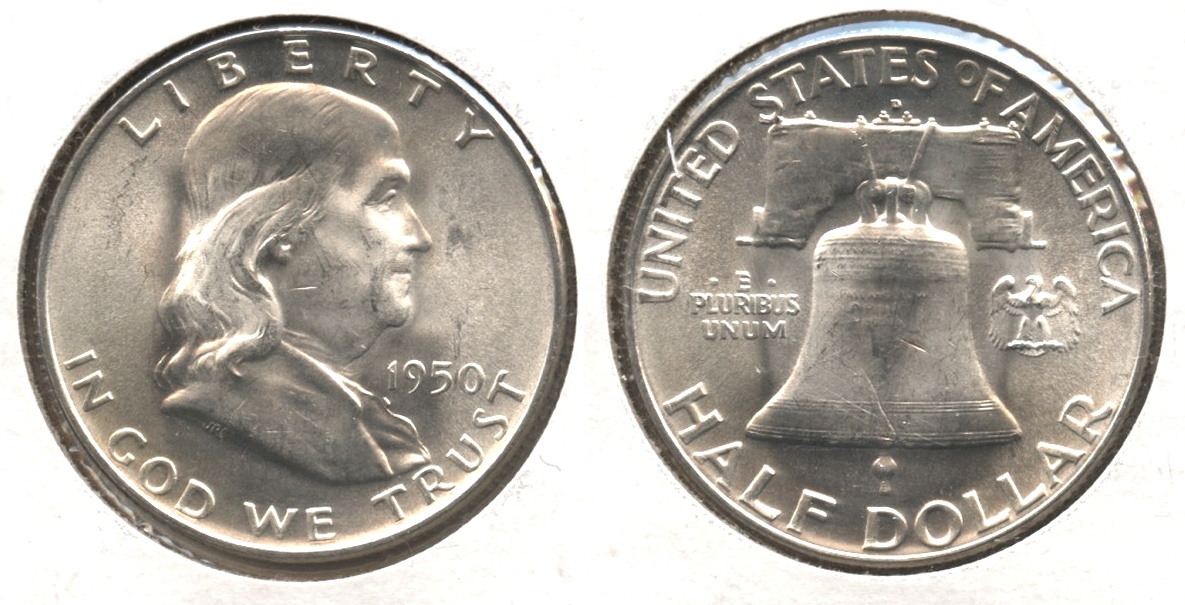 1950-D Franklin Half Dollar MS-60 #i