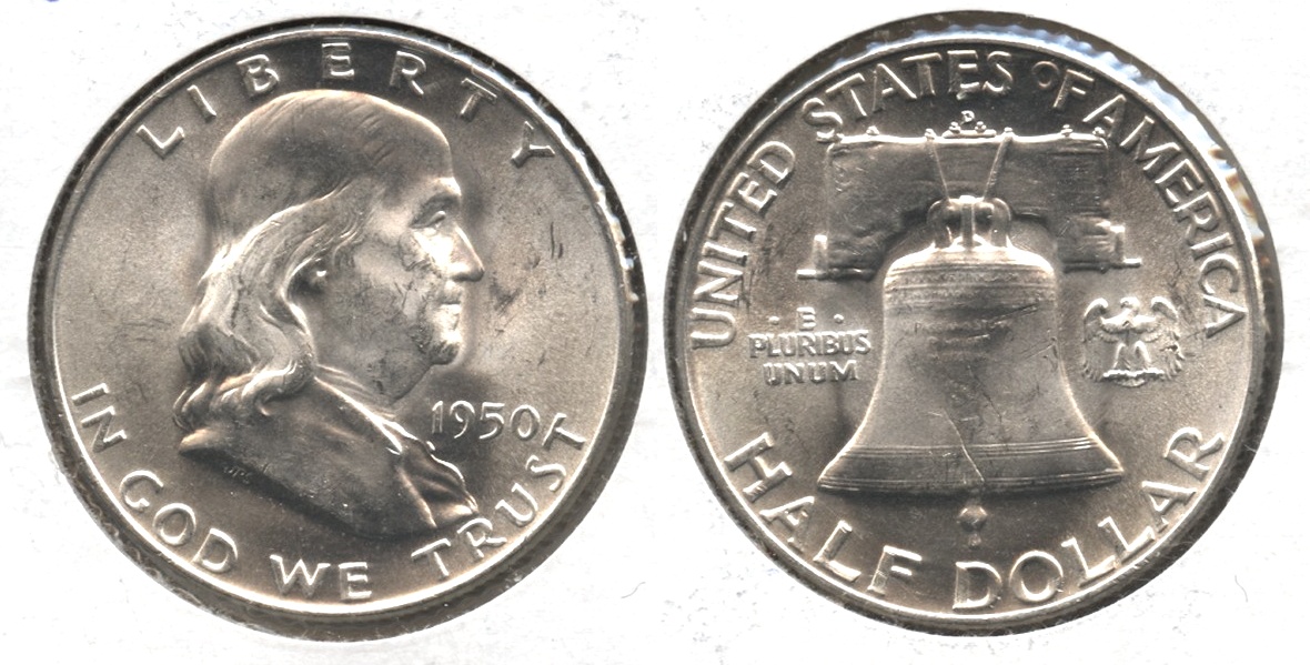 1950-D Franklin Half Dollar MS-60 #j