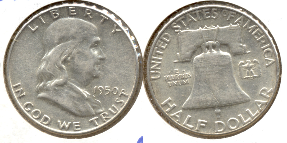 1950 Franklin Half Dollar AU-50 a
