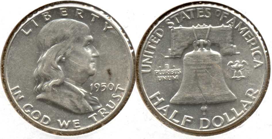 1950 Franklin Half Dollar AU-50 ag