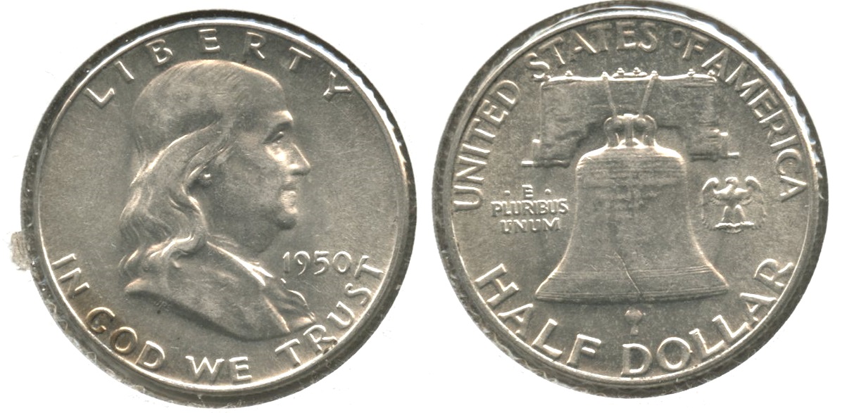 1950 Franklin Half Dollar AU-50 #ai