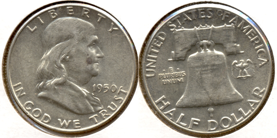 1950 Franklin Half Dollar AU-50 b