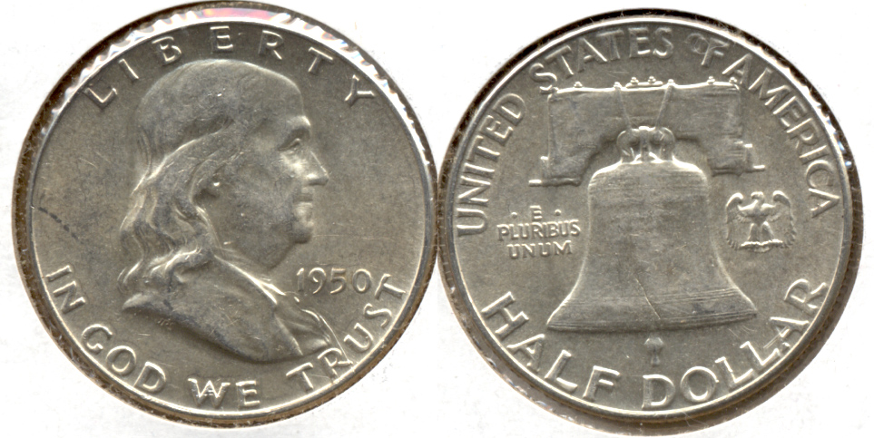 1950 Franklin Half Dollar AU-50 d