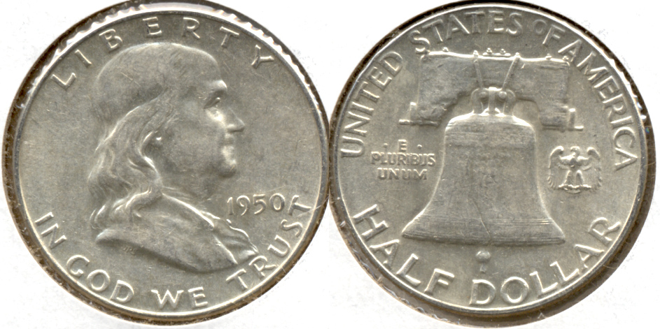 1950 Franklin Half Dollar AU-50 i
