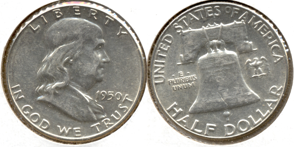 1950 Franklin Half Dollar AU-50 k