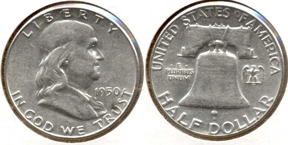 1950 Franklin Half Dollar AU-50 y