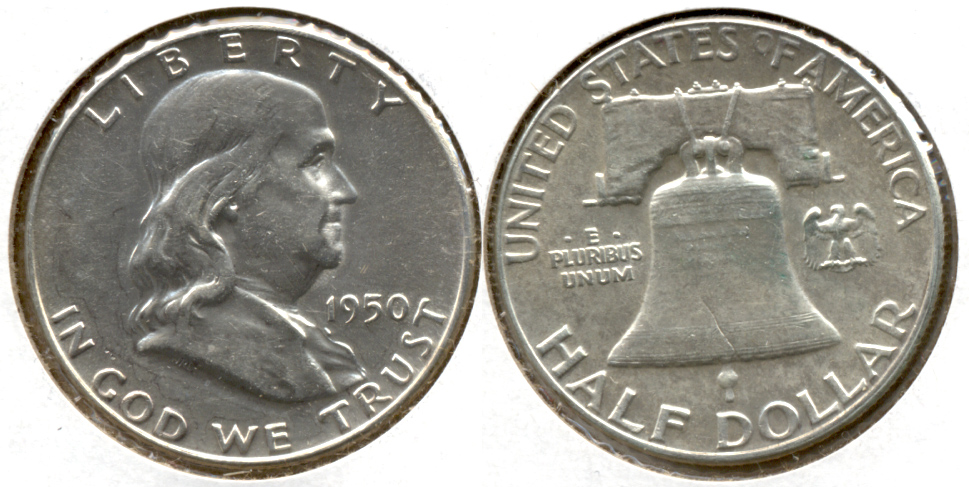 1950 Franklin Half Dollar AU-55
