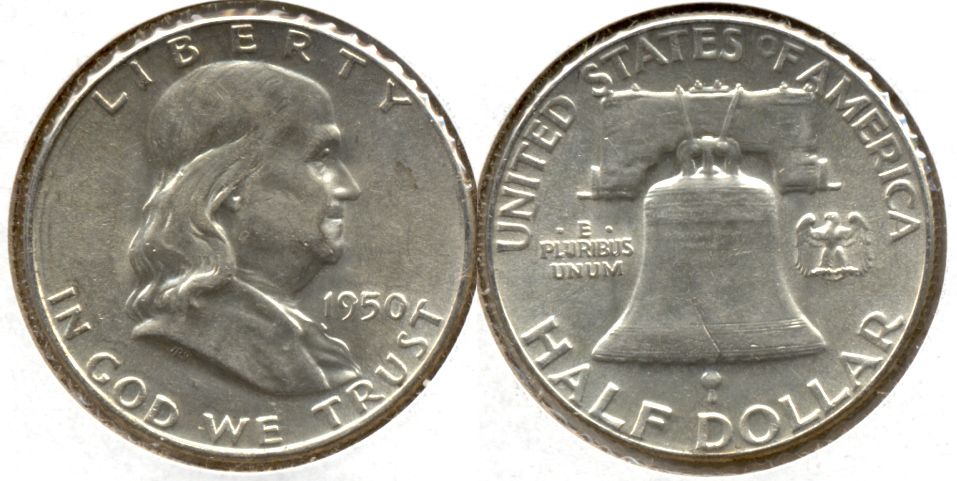 1950 Franklin Half Dollar AU-55 e