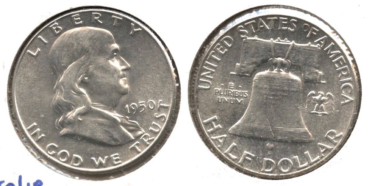 1950 Franklin Half Dollar AU-55 #j