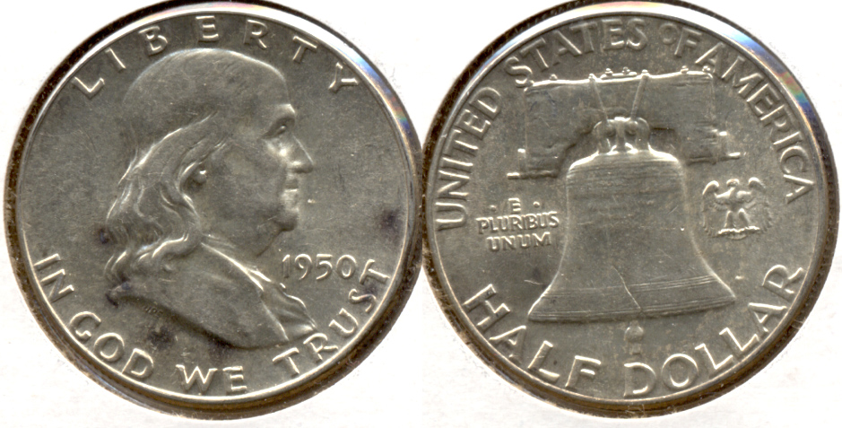 1950 Franklin Half Dollar AU-55 m