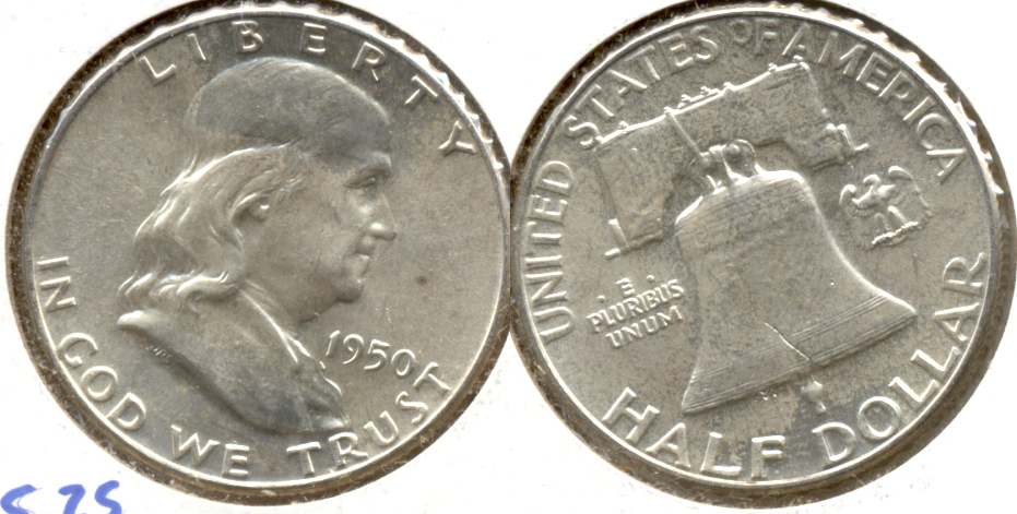 1950 Franklin Half Dollar AU-55 u
