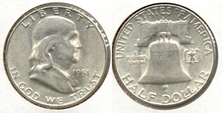 1951-S Franklin Half Dollar AU-50 ao