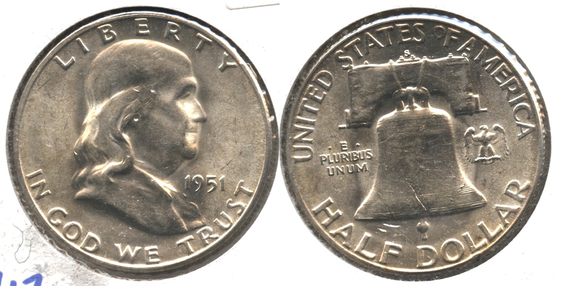 1951-S Franklin Half Dollar AU-55 #n