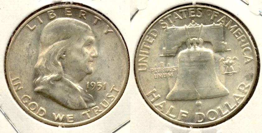1951-S Franklin Half Dollar MS-60