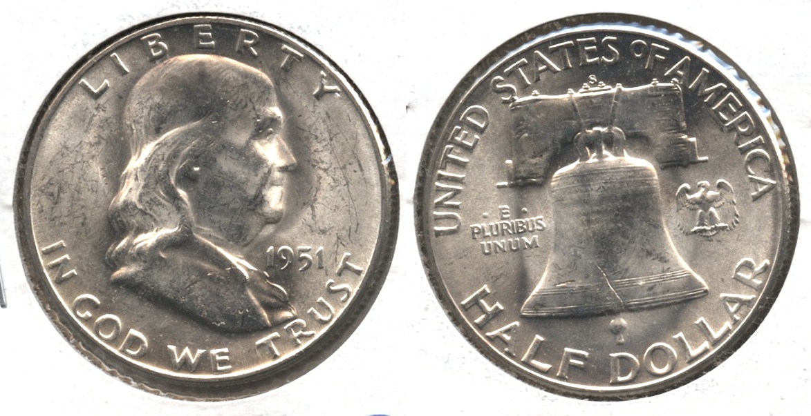 1951-S Franklin Half Dollar MS-60 #d