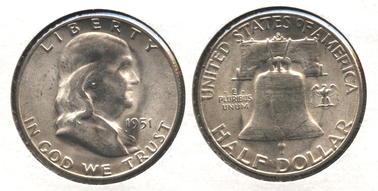 1951-S Franklin Half Dollar MS-60 #g
