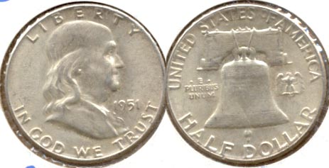 1951 Franklin Half Dollar MS-60