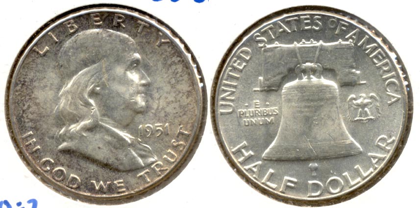 1951 Franklin Half Dollar MS-60 c