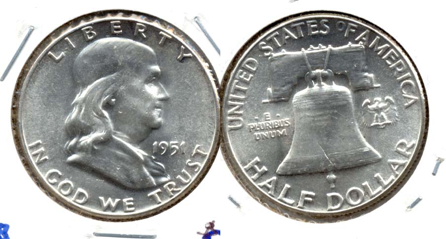1951 Franklin Half Dollar MS-60 f