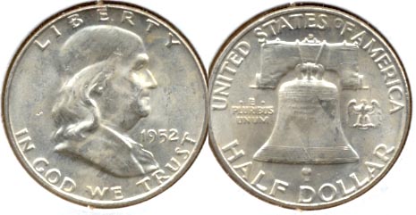 1952-D Franklin Half Dollar MS-60