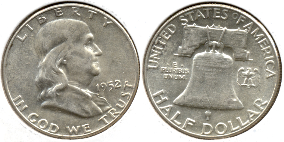 1952 Franklin Half Dollar AU-50 a