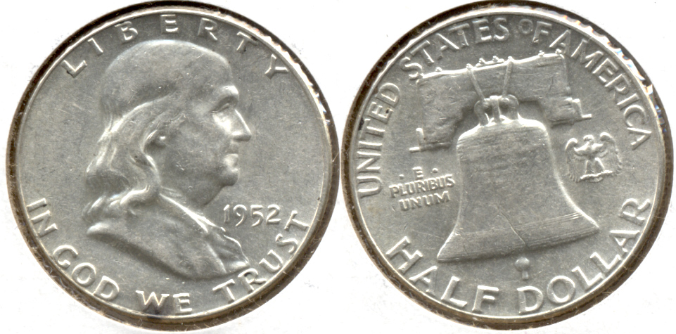 1952 Franklin Half Dollar AU-50 t