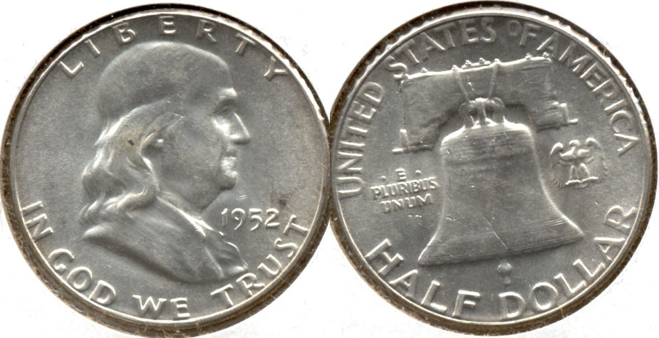 1952 Franklin Half Dollar AU-55