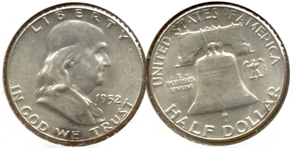 1952 Franklin Half Dollar AU-55 a
