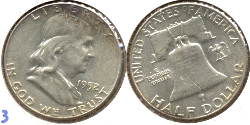 1952 Franklin Half Dollar AU-55 h