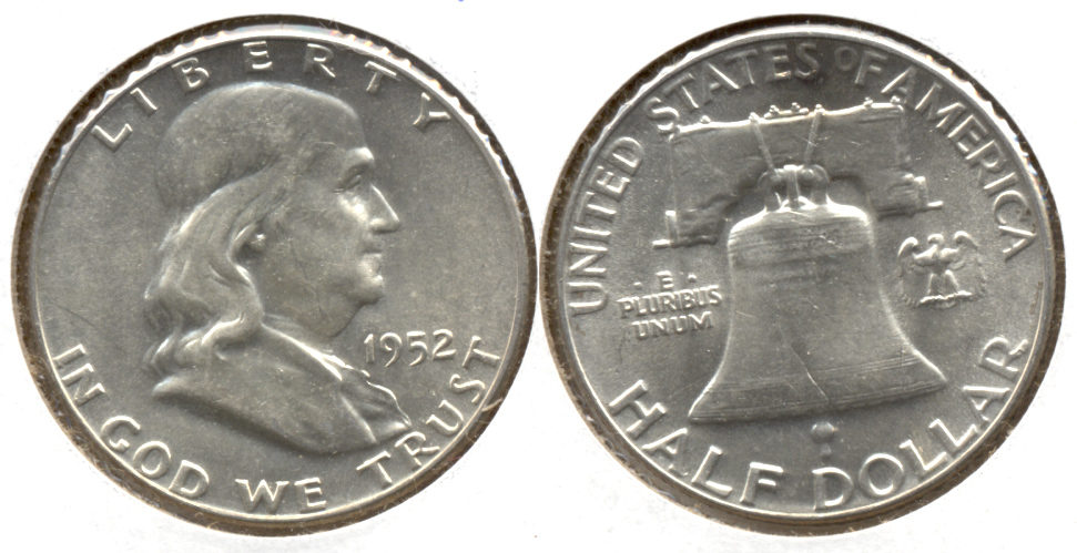 1952 Franklin Half Dollar AU-55 k