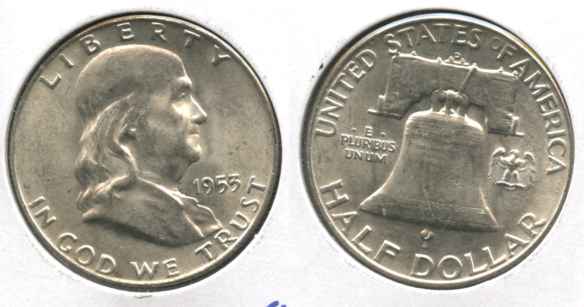1953-D Franklin Half Dollar AU-55