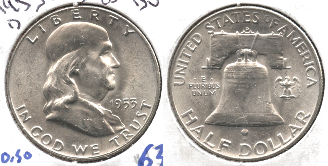 1953-D Franklin Half Dollar MS-63 #b