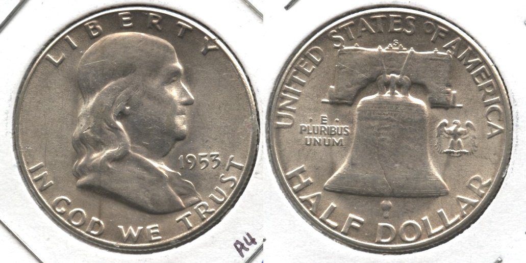 1953-S Franklin Half Dollar AU-50 #a