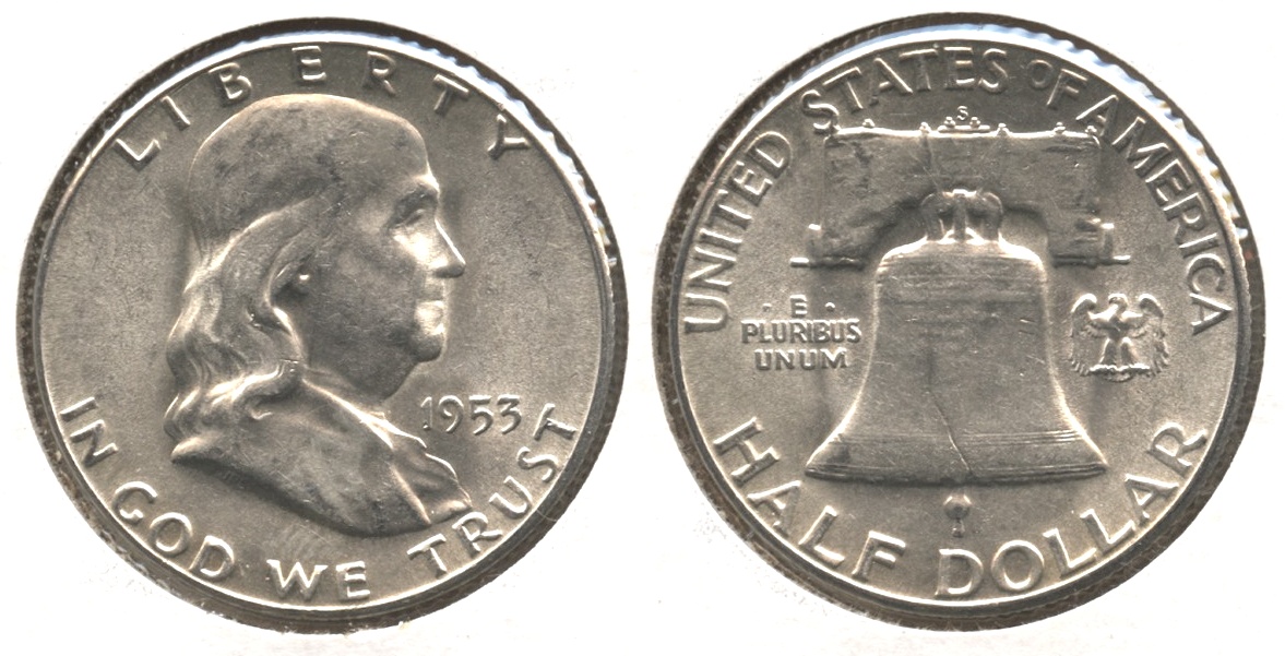 1953-S Franklin Half Dollar AU-55 #b