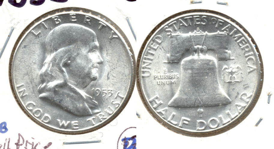 1953-S Franklin Half Dollar MS-60 i