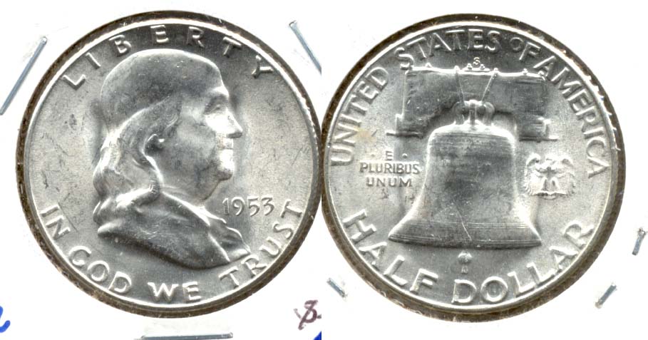 1953-S Franklin Half Dollar MS-63 a