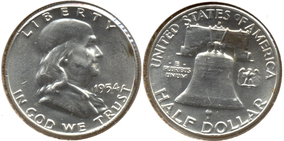 1954-D Franklin Half Dollar MS-60 c