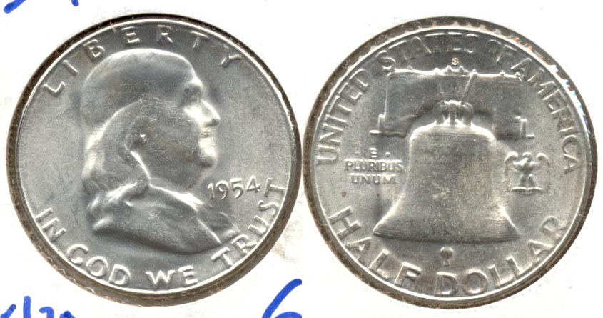 1954-S Franklin Half Dollar MS-64