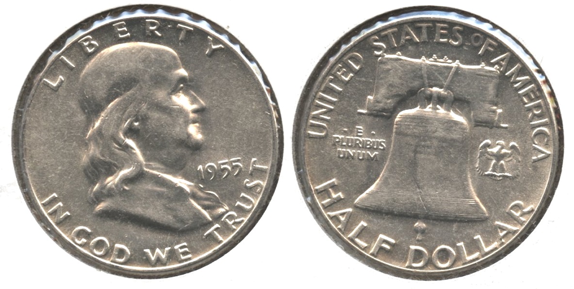 1955 Franklin Half Dollar AU-50 #b