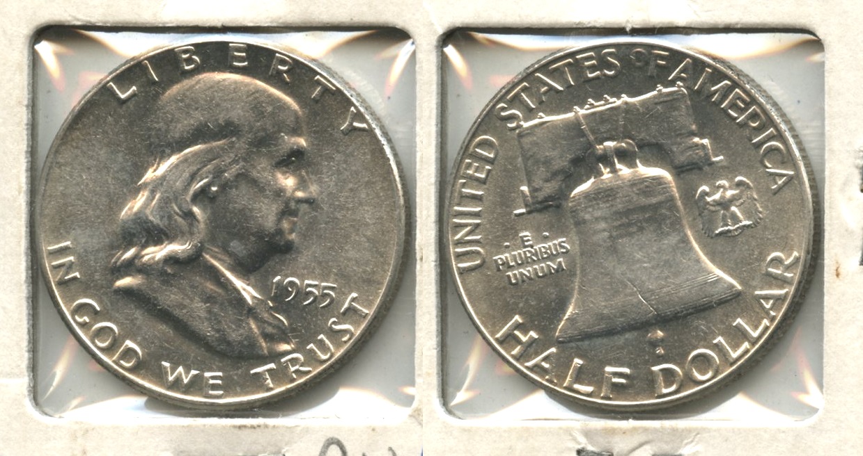 1955 Franklin Half Dollar AU-50 #e
